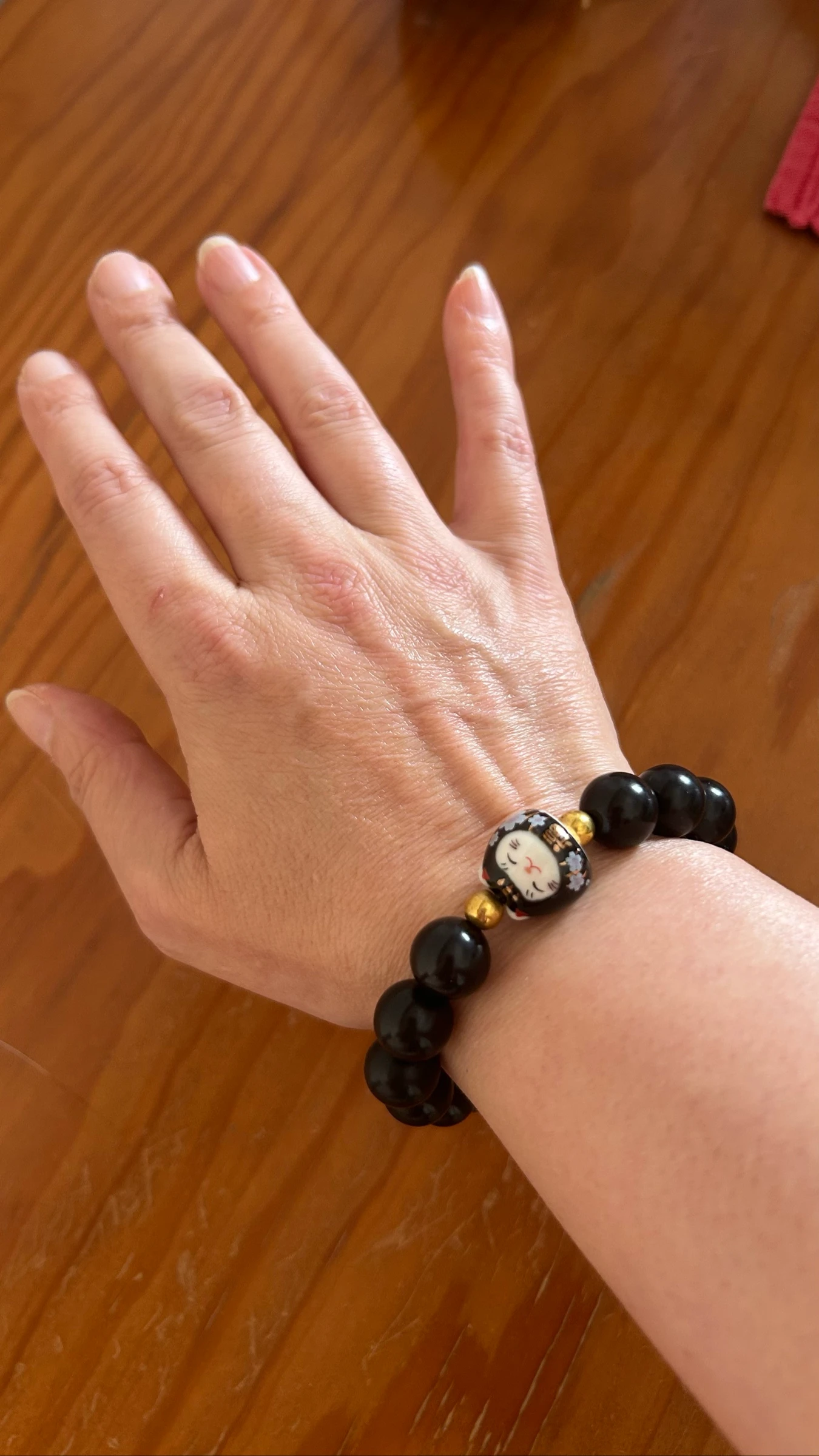 Bodhi armband met porseleinen kat – photo 2